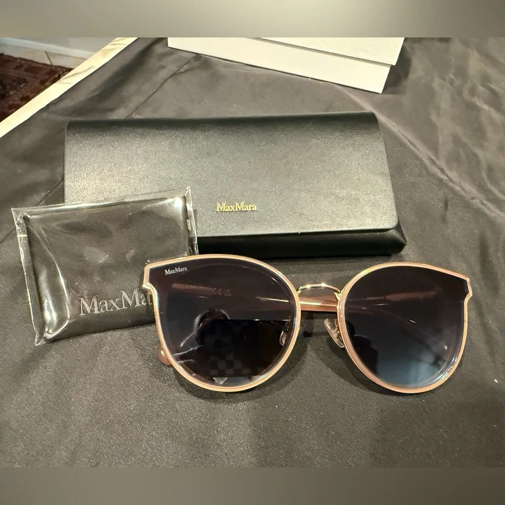 MaxMara Women's Mm Ilde lii Cat Eye Sunglasses Gold Copper